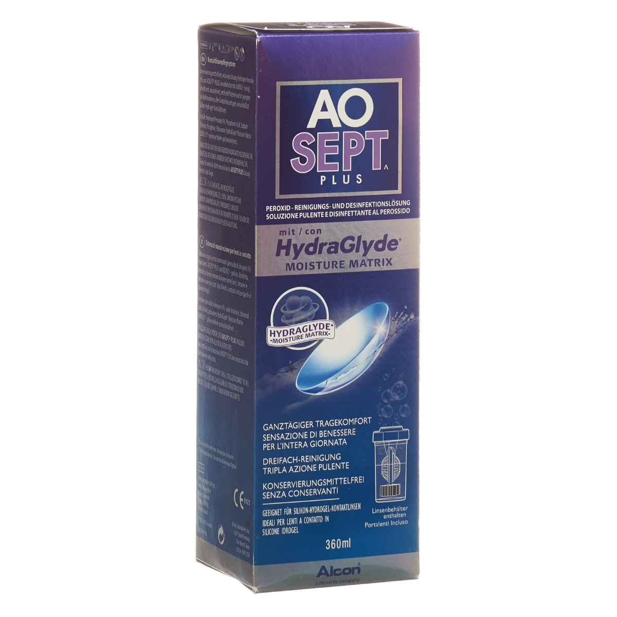 Aosept Plus Liquid mit HydraGlyde 360 ml