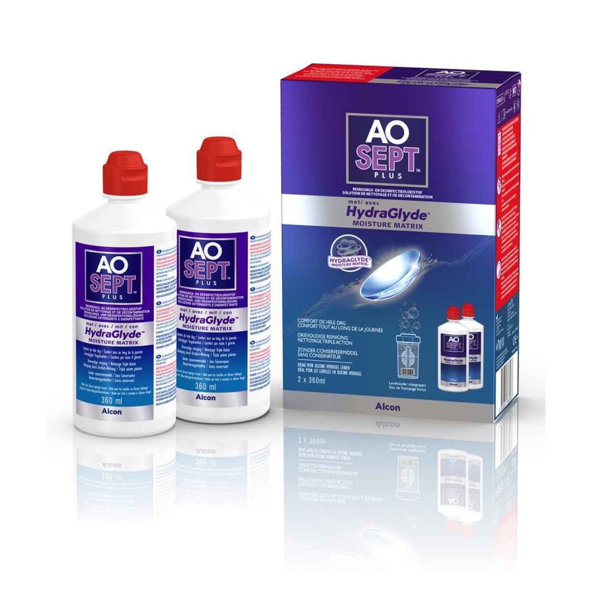 Aosept Plus Liquid mit HydraGlyde 2 x 360 ml
